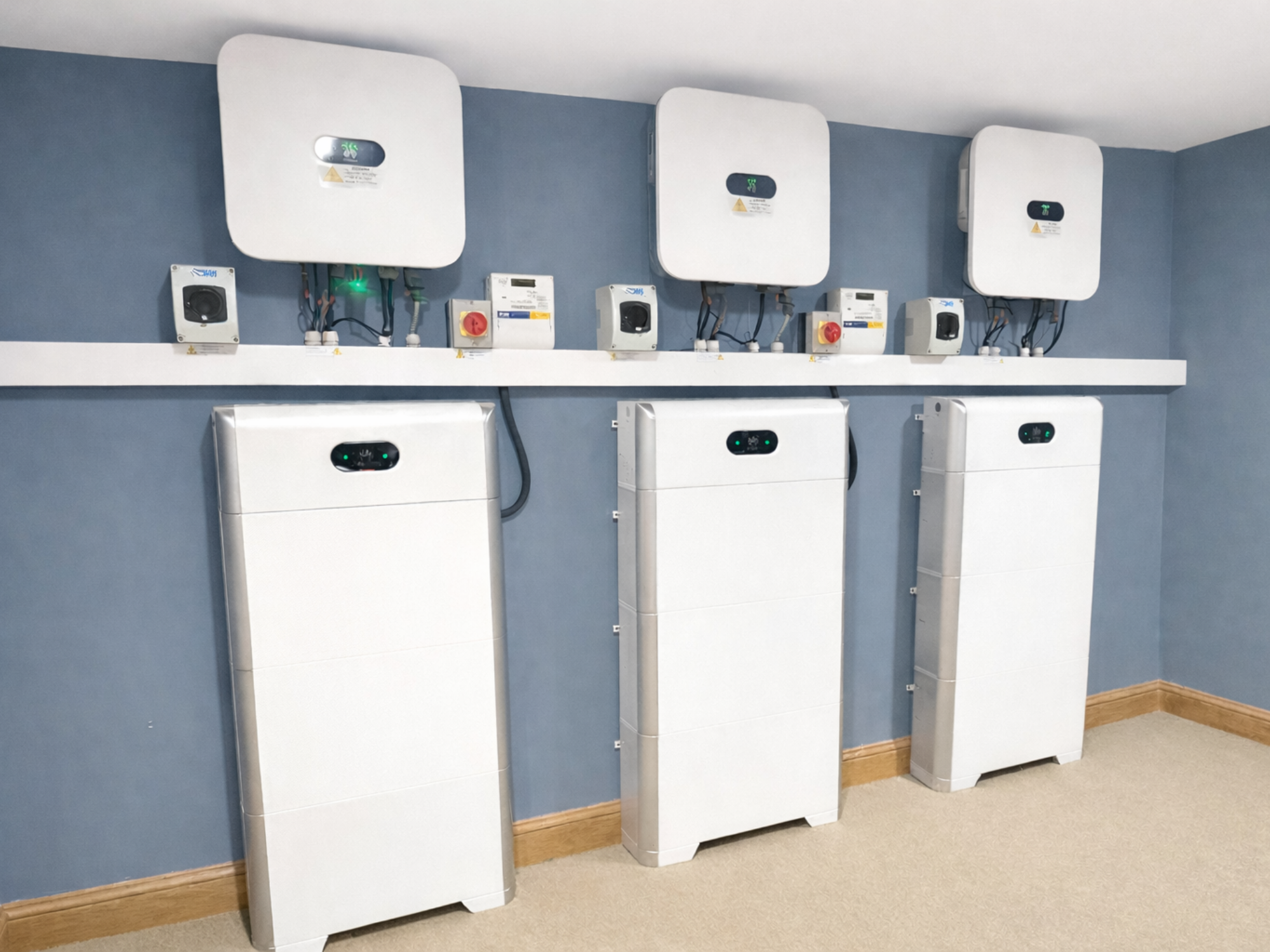 Interior image of solar batteries