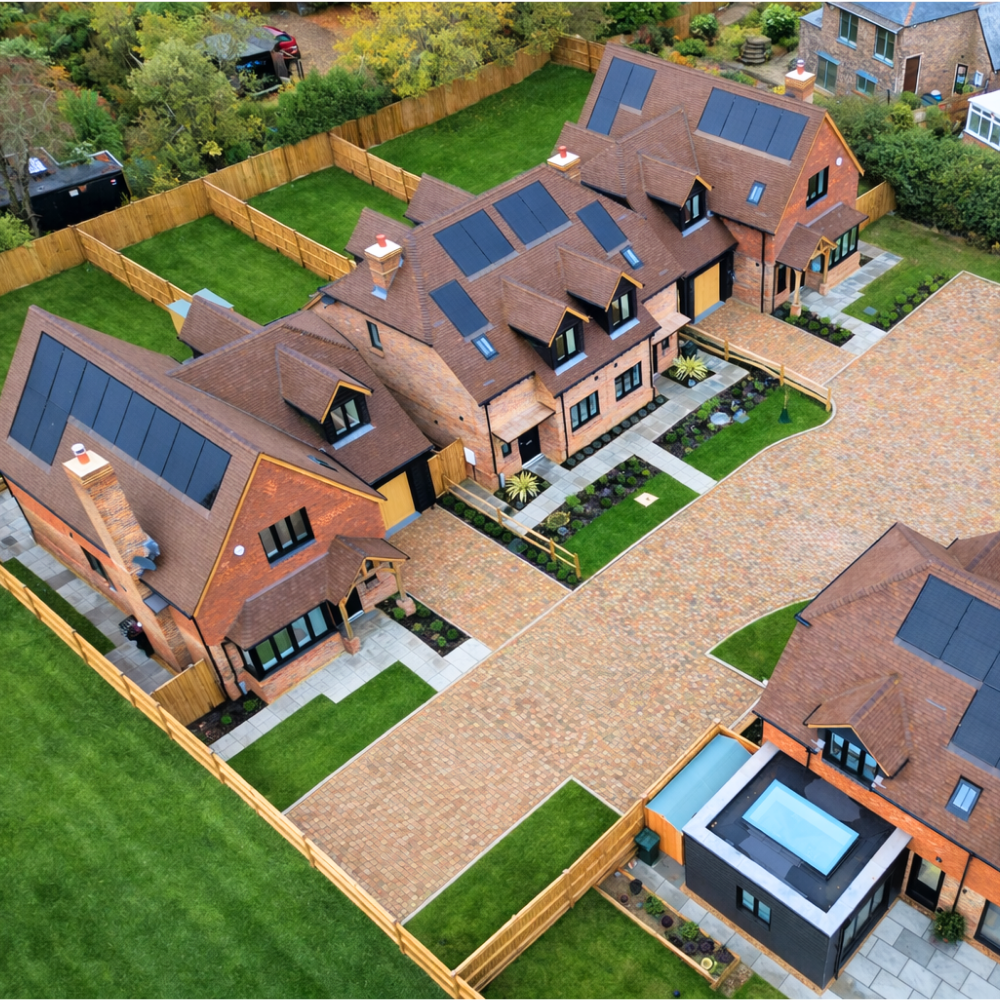 Image of solar panels on newly developed homes